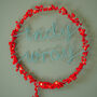 Personalised Pom Pom Fairy Light Hoop On Two Lines, thumbnail 6 of 10