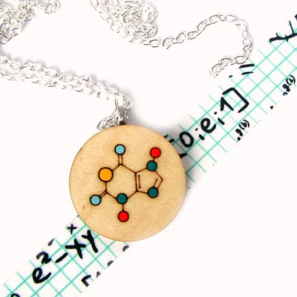 Chocolate Molecule Wooden Science Necklace, 1 of 3