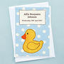 'Duck' Personalised New Baby Card, thumbnail 1 of 4