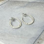 Sterling Silver Lucky Horseshoe Hoop Drop Earrings With Butterfly Clasp, thumbnail 1 of 6