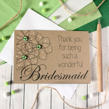 Personalised Thank You For Being My Bridesmaid Card, 3 of 7