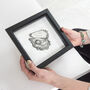 Personalised Open Oyster Pearl Typewriter Art Print, thumbnail 1 of 6