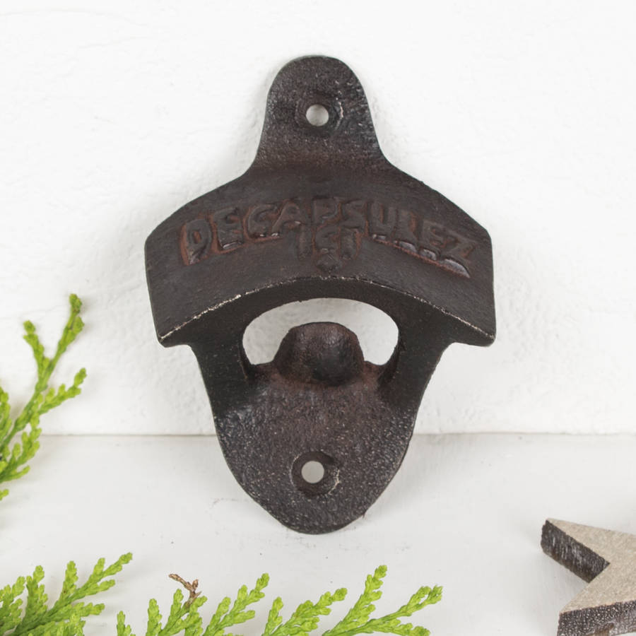 cast iron wall mounted bottle opener by dibor