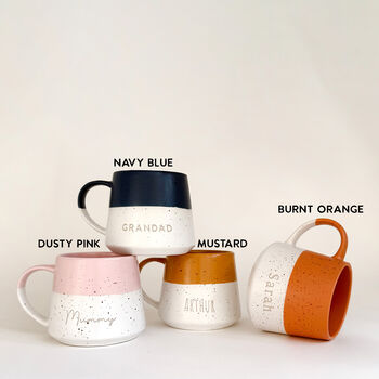 Personalised Dipped Stoneware Tea/Coffee Mug Gift, 3 of 9