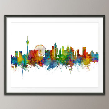 Las Vegas Skyline Cityscape Art Print, 4 of 8