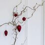 Red Glass Ribbed Onion Bulb Tree Decoration, thumbnail 1 of 4