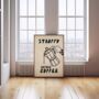 Stroppy Before Coffee Wall Print | Black And Cream, thumbnail 2 of 3