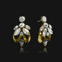 Gold Plated Tulip Statement Rhinestone Earrings, thumbnail 2 of 5