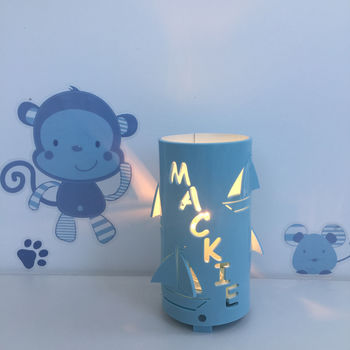 Personalised Boat Night Light Ideal New Baby Gift, 8 of 9