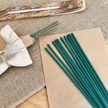 Warm Resin Hand Dipped Incense Sticks Spiced Wood Eco, 3 of 9