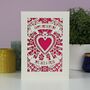 Personalised Papercut Mother's Day Heart Card, thumbnail 4 of 7