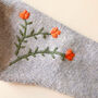 Hand Embroidered Meadow Floral Neck Scarf Gift For Her, thumbnail 6 of 12