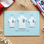 Personalised Three Lions England Team Shirts Card, thumbnail 1 of 7