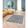 Barrile Chequered Machine Woven Area Rug, thumbnail 1 of 10