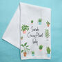 Personalised Crazy Plant Lady Tea Towel, thumbnail 3 of 5