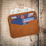 Personalised Leather Mens Minimalist Card Wallet, thumbnail 8 of 12