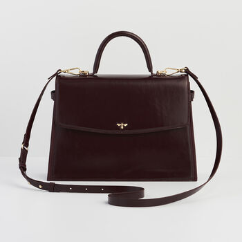 Ruby Cherry Red Structured Medium Tote, 4 of 8