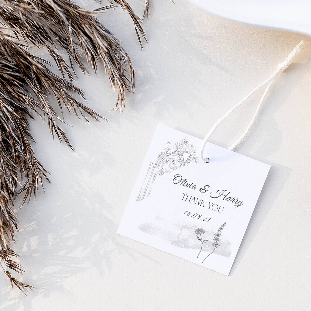 Personalised Wedding Favour Tags Square Tags