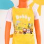 Children’s Personalised Fireman And Truck Crafts Apron, thumbnail 4 of 5