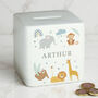 Personalised Safari Animals Money Box, thumbnail 1 of 5