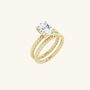 Oval Engagement Ring Lab Grown 1 Ctw Diamond Rope Band, thumbnail 5 of 5
