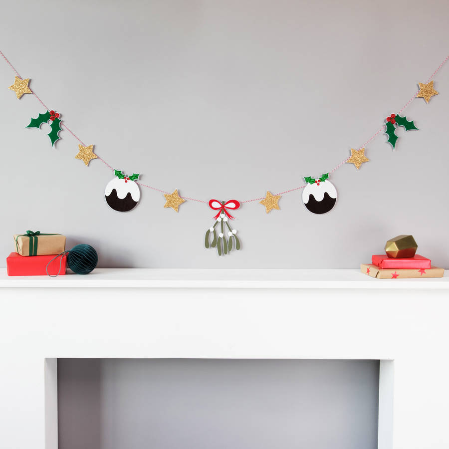 Sparkly Christmas Garland By Nickynackynoo Notonthehighstreet Sparkly Christmas Garland
