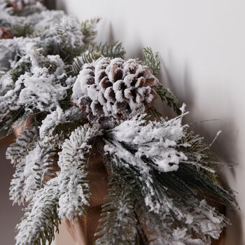 Sparkling Snow Dusted Nordic Christmas Garland, 2 of 3