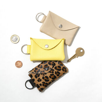 Leather Coin Bag Keyring, 7 of 10