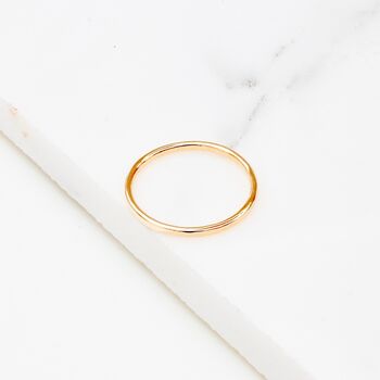Solid Gold Stacking Ring, 2 of 3