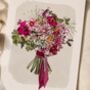 Personalised Wedding Bouquet Portrait, thumbnail 2 of 8