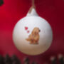 Dachshund Ceramic Round Bauble, thumbnail 3 of 4