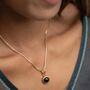 18ct Gold Black Onyx Protection Touchstone Necklace, thumbnail 4 of 7