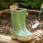 Personalised Green Welly Boot Planters Gift Set, thumbnail 6 of 9