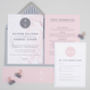 Pink And Grey Marble Wedding Invitations, thumbnail 3 of 4