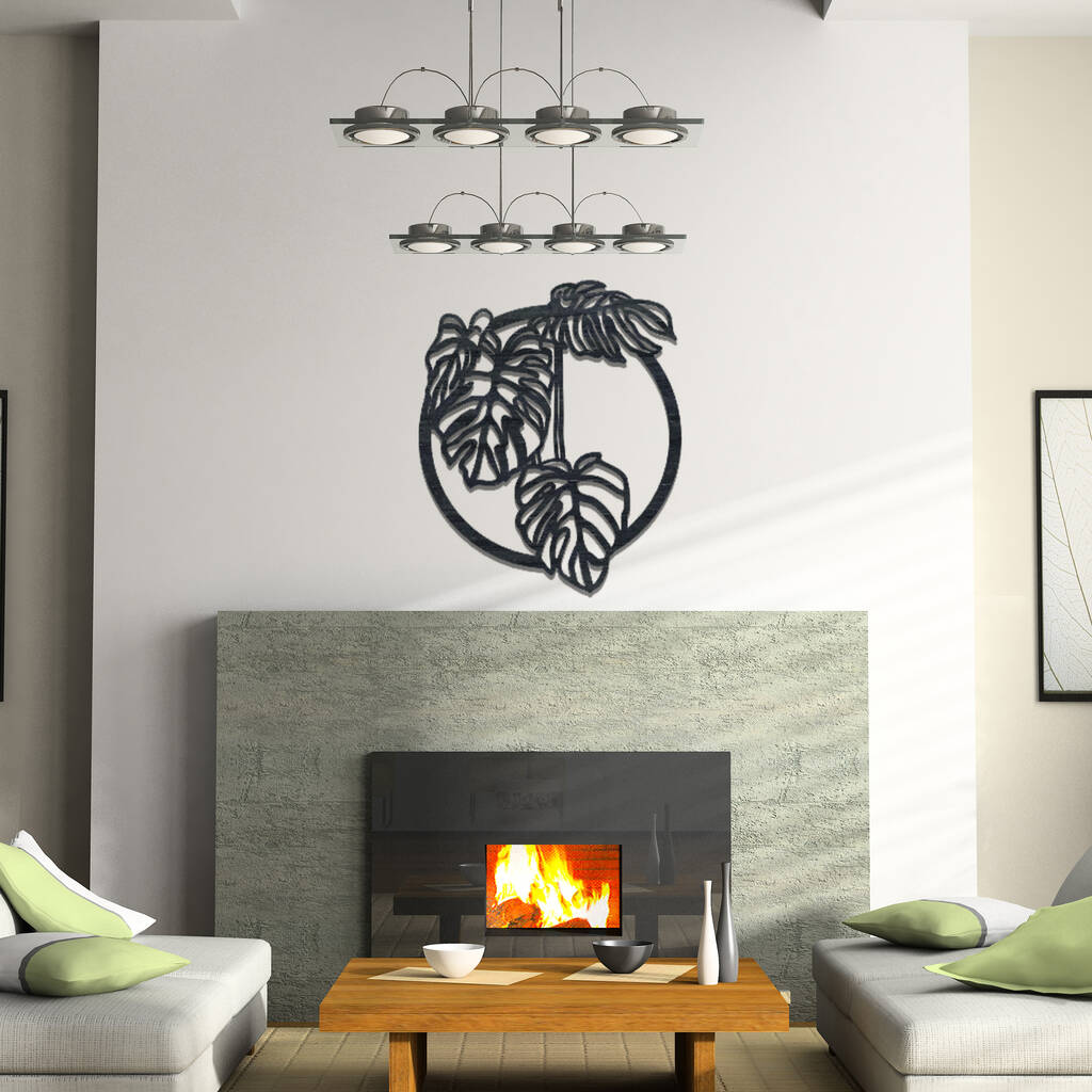 095 Stained Wooden Leaves Wall Art Hanging Home Decor, 1 of 10