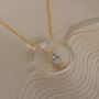 Gold Vermeil Blue Topaz Necklace Aurelia, thumbnail 1 of 4