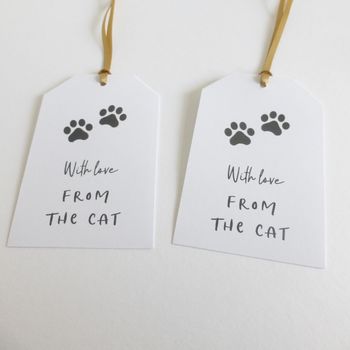 White From The Cat Christmas Gift Tags String Ties, 2 of 3