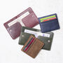 Personalised Cute Leather Card Holder Wallet, thumbnail 5 of 6
