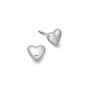 Sterling Silver Heart Stud Earrings, thumbnail 3 of 4
