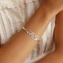 Organic Sterling Silver Moonstone Bracelet, thumbnail 2 of 7