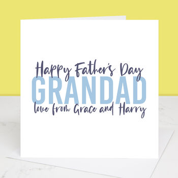 Love To Grandad Personalised Father's Day Card, 2 of 4