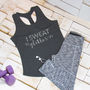I Sweat Glitter Tri Dri Gym Vest, thumbnail 1 of 3
