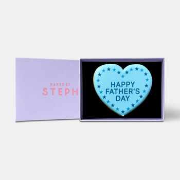 Happy Father's Day Heart Printed Iced Biscuit Father's Day Letterbox Gift, 4 of 11