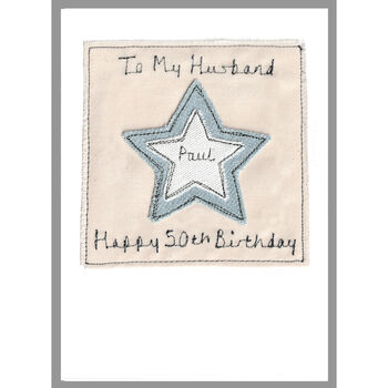Personalised Star Birthday Card For Him, Any Age, 8 of 9