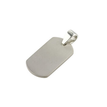 Engravable Grade Two Titanium Dog Tag Pendant With Optional Chain, 4 of 8