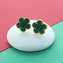 Enamel Flower Stud Earrings, thumbnail 4 of 6