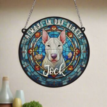 English Bull Terrier Memorial Suncatcher, 4 of 6