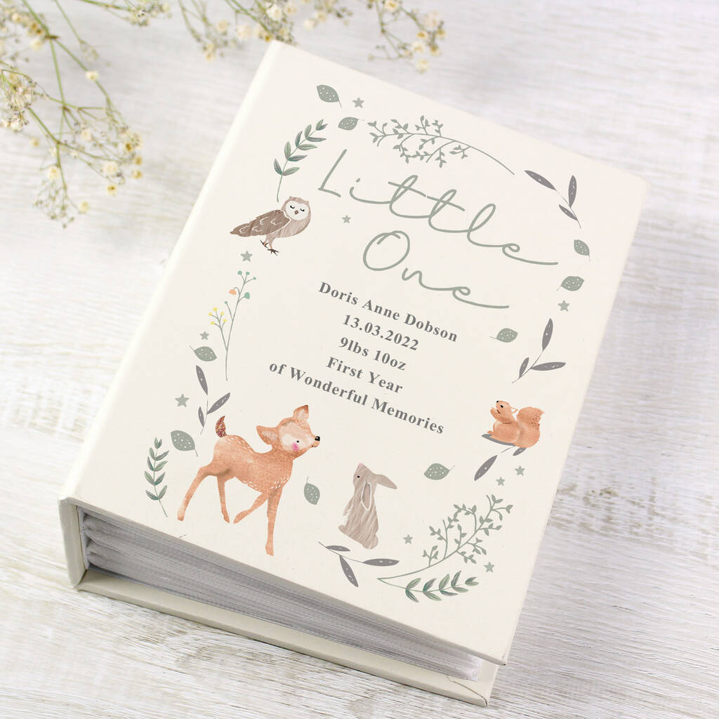 Personalised Woodland Animals Photo Album With Sleeves By Beatrice & Barley