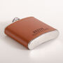 Personalised Wedding Leather Hip Flask, thumbnail 2 of 7