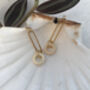 Statement Circle Drop Earrings, thumbnail 2 of 5